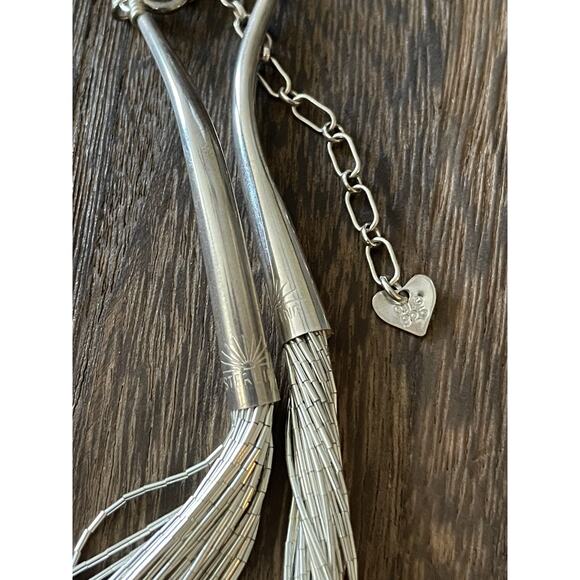 QT Southwest 30 Strand Liquid Sterling Silver Layered Necklace 18-21” Cones - Picture 9 of 9